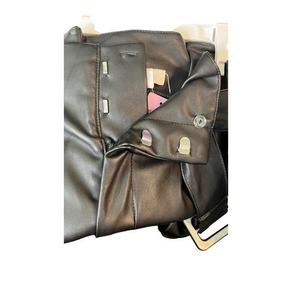 H&M Faux Leather Paper bag Waist Pants Size 10 - Picture 3 of 5
